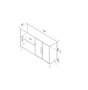 Hanah Home Consola Blanco y Oro